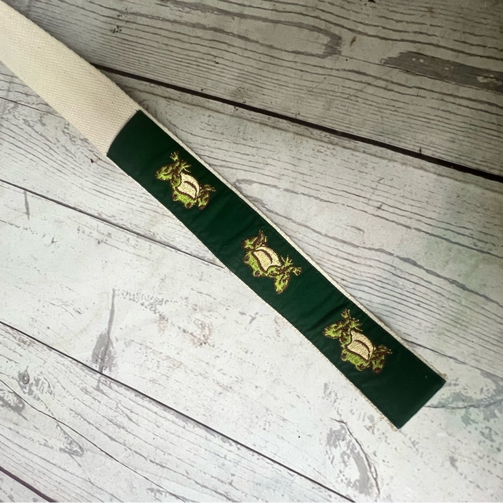 Pale Horse Designs Size Small Green FROG Embroidered Fabric Belt - Picture 4 of 8
